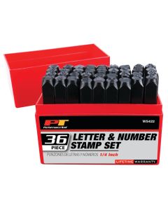 WLMW5422 image(0) - Wilmar Corp. / Performance Tool 1/4" Steel Letter/Number Stamp Set