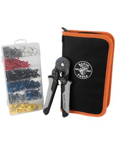 KLE34061 image(0) - Klein Tools Ratcheting Ferrule Hex Crimper Set