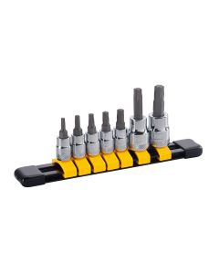 DWTDWMT75423OSP image(0) - DEWALT 1/4" And 3/8" Drive Torx Socket Set
