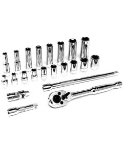 WLMW36901 image(0) - Wilmar Corp. / Performance Tool 22 Piece SAE 1/4" Drive Socket Set