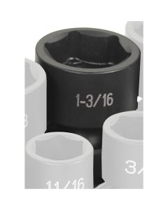 GRE2038U image(0) - Grey Pneumatic 1/2" Drive x 1-3/16" Standard Universal Socket