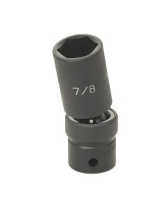 GRE2028UD image(0) - Grey Pneumatic 1/2" Drive x 7/8" Deep Universal Socket 6 Point - Black