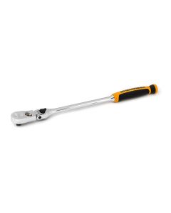 KDT81267T image(0) - GEARWRENCH 3/8 Inch Drive 90-Tooth Dual Material Locking Flex Head Teardrop Ratchet 13 Inch