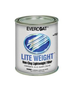 FIB157 image(0) - Fibre glass Evercoat LITE WEIGHT 100157 Professional Lightweight Body Filler, 750 mL Can, Gray, Liquid