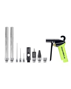 LEGAG1500FZKIT image(0) - Legacy Manufacturing Flexzilla X1 Blow Gun Kit, 10-Piece, ZillaGreen