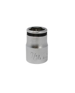 KKN3450A-7-16 image(0) - Ko-ken USA 3/8 Sq. Dr. SAE Nut Grip Chrome Socket in 7/16