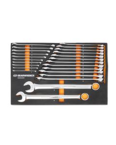 KDTGWMSCWL12MM image(0) - GEARWRENCH 24 Piece 12 Point Long Pattern Combination Metric Wrench Set in Foam Storage Tray