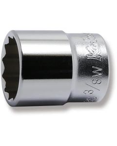 KKN3405W-3-8 image(0) - Ko-ken USA 3405W-3/8 3/8 Square Drive Socket Whitworth 3/8 12 Point Length 30 mm