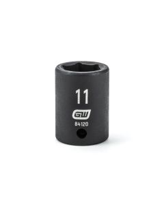 KDT84120 image(0) - GEARWRENCH 1/4 Inch Drive 6 Point Standard Impact Metric Socket 11mm