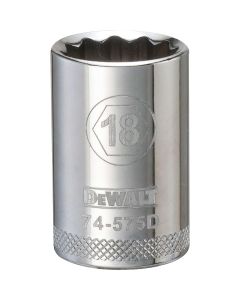 DWTDWMT74575OSP image(0) - DEWALT 001Pc 12Dr Socket-12Pt-18