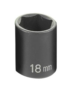 GRE1018M image(0) - Grey Pneumatic 3/8" Drive x 18mm Standard Socket