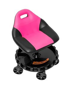 TRX2-706 image(0) - Traxion 2-706 ProGear Mobile Rolling Gear Race Seat with Tray and Five All Terrain Casters - Pink