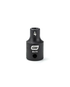 KDT84111 image(0) - GEARWRENCH 1/4 Inch Drive 6 Point Standard Impact Metric Socket 4mm