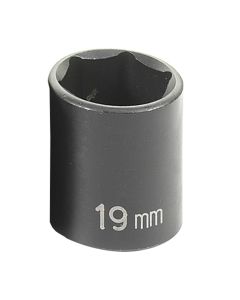 GRE1019M image(0) - Grey Pneumatic 3/8" Drive x 19mm Standard Socket