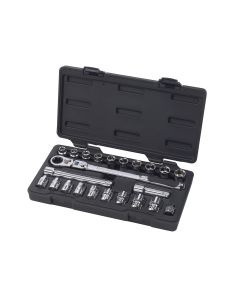 KDT893823 image(0) - GEARWRENCH 23 Piece 3/8 Inch Drive Pass-Thru 6 Point Standard SAE/Metric Mechanics Tool Set