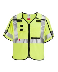 MLW48-73-5333 image(2) - Milwaukee Tool AR/FR Cat. 1 Class 3 Breakaway High Visibility Yellow Safety Vest - 2XL/3XL (ANSI/CSA)