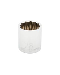 KDT80682 image(0) - GearWrench 1/2 Inch Drive 12 Point Standard Metric Socket 28mm