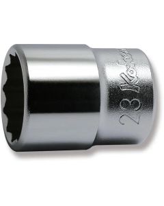 KKN4405M-23 image(0) - Ko-ken USA 4405M-23 1/2 Square Drive Socket 23 mm 12 Point Length 40 mm