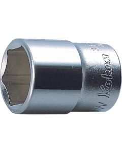 KKN3400W-1-2 image(0) - Ko-ken USA 3400W-1/2 3/8 Square Drive Socket Whitworth 1/2 6 Point Length 33 mm