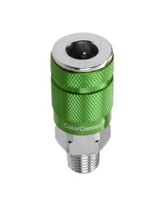 LEGA71420B image(0) - Legacy Manufacturing ColorConnex Coupler, Type B, 1/4" Body, 1/4" MNPT, Green