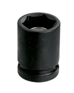 GRE2014RG image(0) - Grey Pneumatic 1/2" Drive x 7/16" Magnetic Standard Socket