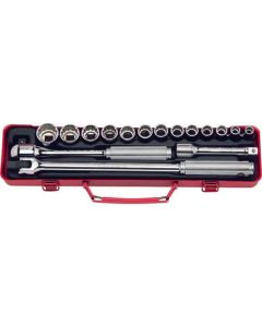 KKN4230A image(0) - Ko-ken USA 4230A 1/2 Sq. Dr. 17 Piece 12-Point SAE Socket set 3/8-1"