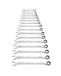 KDT86451 image(0) - GEARWRENCH 16 Piece 120XP Universal Spline XL Ratcheting Combination SAE Wrench Set