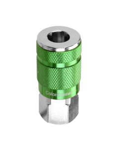 LEGA71410B image(0) - Legacy Manufacturing ColorConnex Coupler, Type B, 1/4" Body, 1/4" FNPT, Green
