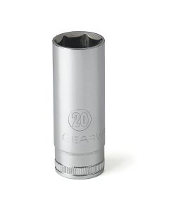 KDT80406 image(0) - GEARWRENCH 3/8 Inch Drive 6 Point Deep Metric Socket 20mm