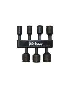 KKN113-502B-7-H image(0) - Ko-ken USA 113.50(2B)/7-H 1/4 Hex Drive 7 Piece Impact 6-Point Metric NUT GRIP Nut Setters 7-14 mm