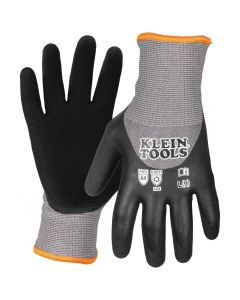 KLE60839 image(0) - Klein Tools Winter Knit Dipped Gloves, Cut Level A4 Touchscreen, Large