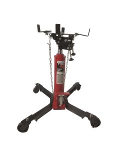 INT3052 image(0) - American Forge & Foundry Transmission Jack - Hydraulic - Telescopic - Two Stage - 1,100 Lbs. Capacity - 37" Min H to 78" High H - Manual Foot Pedal - Double Pump Quick Lift