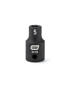 KDT84113 image(0) - GEARWRENCH 1/4 Inch Drive 6 Point Standard Impact Metric Socket 5mm