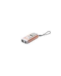 LED502581 image(0) - LEDLENSER INC LedlenserK6R Safety Rose Gold, Powerful and rechargeable keychain light with up to 400 lumens and a safety shrill alarm