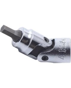 KKN2430M-5 image(0) - Ko-ken USA 2430M-5 1/4 Square Drive Universal Bit Socket 5 mm Hex Length 40 mm