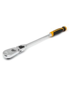 KDT81371T image(0) - GEARWRENCH 1/2 Inch Drive 90-Tooth Dual Material Locking Flex Head Teardrop Ratchet 17 Inch