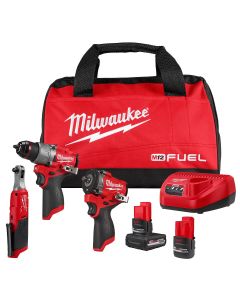 MLW3424-23 image(0) - Milwaukee Tool M12 FUEL 3-Tool Combo Kit