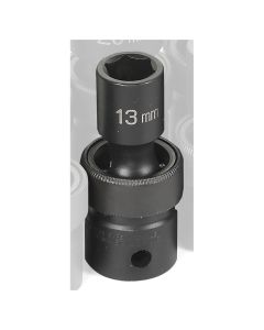 GRE2013UM image(0) - Grey Pneumatic 1/2" Drive x 13mm Standard Universal Socket