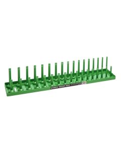 HNE1204 image(0) - Hansen Global 1/2 Inch Metric 2 Row Regular/Deep Socket Holder Tray - Green