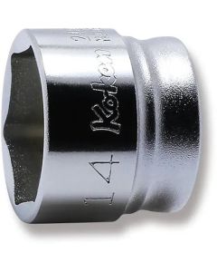 KKN2400MZ-14 image(0) - Ko-ken USA 2400MZ-14 1/4 Sq. Dr. Socket 14mm 6 point Length 15mm Z-series