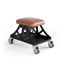 Vyper Industrial 400 lb Capacity Low Pro Shop Chair - Brown/Black