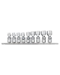 WLMW36981 image(0) - Wilmar Corp. / Performance Tool 9 Piece 1/4" Drive Metric Flex Socket Set