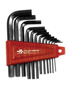WLMW1391 image(0) - Wilmar Corp. / Performance Tool 12 Piece SAE Hex Key Wrench Set