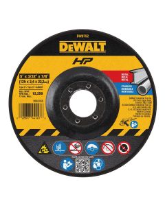 DWTDW8752 image(0) - DEWALT Abrasive Wheel, 5-Inch X 3/32-Inch X 7/8-Inch