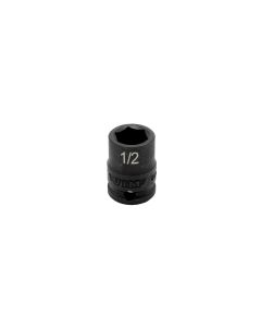 VIMIMP612 image(0) - VIM TOOLS 1/2 Inch X 3/8 Inch Drive SAE Cr-Mo Impact Socket - Shallow