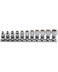KKNRS2445M-11 image(0) - 1/4 Sq. Dr. 12 point Metric Universal Chrome Socket Set