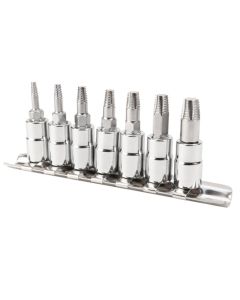 WLMW36790 image(0) - Wilmar Corp. / Performance Tool 7 Piece 1/4" Drive X-Trax Star Extractor Set