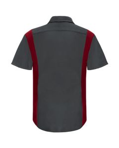 VFISY42GC-SS-M image(0) - Workwear Outfitters Men's Short Sleeve Perform Plus Shop Shirt w/ Oilblok Tech Grey/Charcoal, Medium