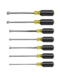 KLE647 image(0) - Klein Tools Nut Driver Set, 6-Inch Shafts, 7-Piece