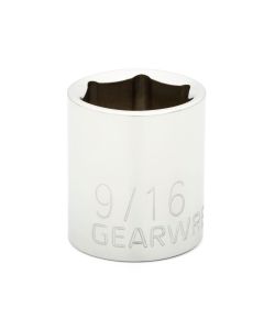 KDT80114D image(0) - GearWrench 1/4 Inch Drive 6 Point Standard SAE Socket 9/16 Inch